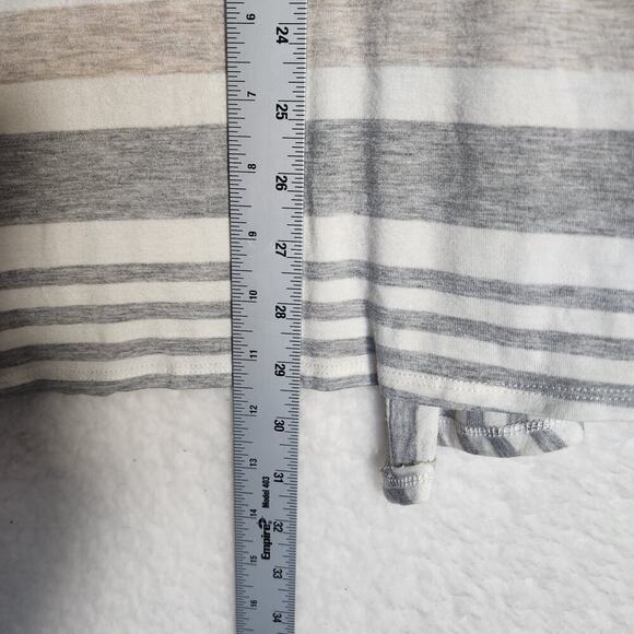 Soft Surroundings Open Front Cardigan PL Pastel Striped Beach Lagenlook - Picture 9 of 9